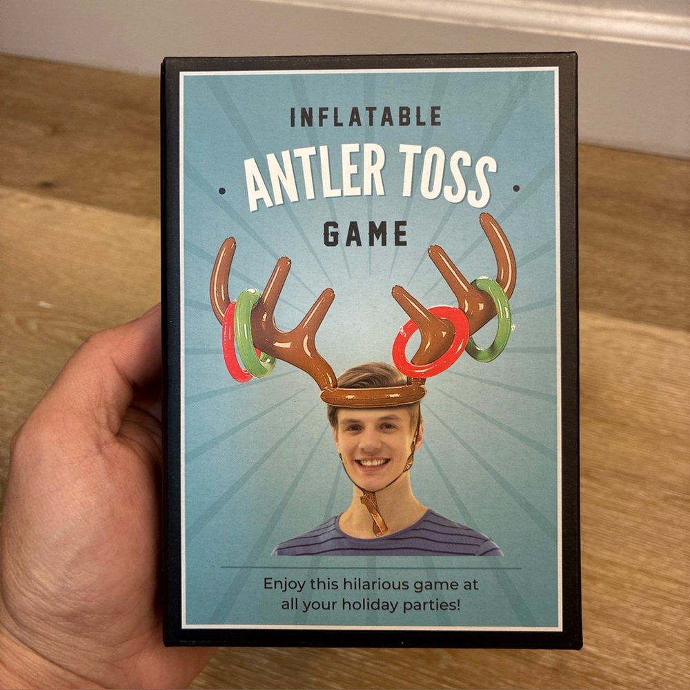 Inflatable Antler Toss Game Xmas Holiday Party Fun Hat Ring Toss New